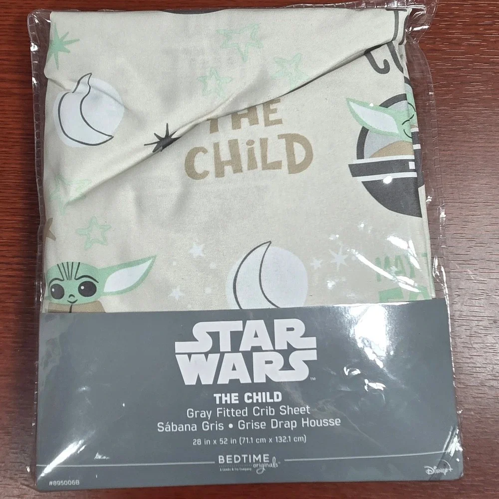 STAR WARS The Child Fitted Crib Sheet Unisex 28x52 Grogu Mandalorian Nursery NEW